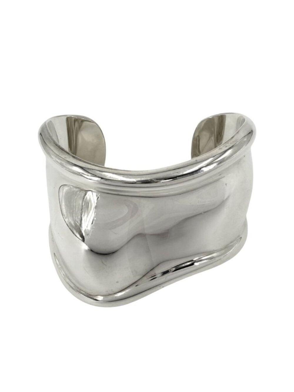 Tiffany & Co Bangle Bone Cuff Elsa Peretti 925 Sterling Silver Bracelet